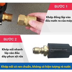 Khớp nối nhanh đầu nước ra máy xịt rửa áp lực cao, máy rửa xe