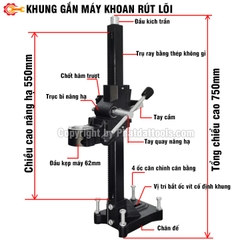 Khung Đế Gắn Máy Khoan Rút Lõi