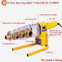 Máy hàn ống nhiệt điện tử NAKAMI 20-32