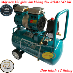 Máy nén khí sạch giảm âm không dầu ROMANO 30L 800W