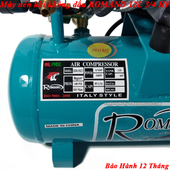 Máy Nén Khí Giảm Âm Không Dầu ROMANO 12L 3/4HP