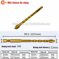 Mũi khoan đa năng chuôi lục giác