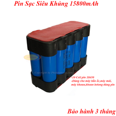 Pin 10 Cell Dung Lượng Khủng 15800mAh Cho Máy Vặn Ốc-Máy Mài-Máy Khoan-Khoan Bê Tông Dùng Pin