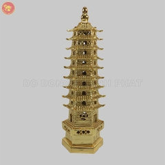 Quà tặng bằng đồng mạ vàng Tháp Văn Xương cao 18 cm