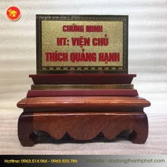 Biển chức danh bằng đồng mạ vàng