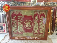 Tranh Đồng Phong Thủy Tranh Chữ Phúc Tứ Quý