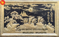Tranh Đồng Phong Thủy - Thuận Buồm Xuôi Gió Mạ Vàng