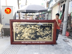 Bức Tranh Đồng Vinh Hoa Phú Quý Mạ Vàng 24 k Dài 2,31 m Cho Khách Hòa Bình