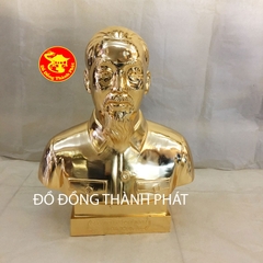 Mẫu Tượng Chân Dung Bán Thân Bác Hồ Mạ Vàng Cao 40cm Tại Hà Nội