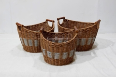 Woven Baskets for Storage, Wicker Storage Basket - CH3839A-3MC