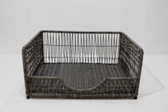 Wicker Pet Bed with Cushion - CH4705A-1GY