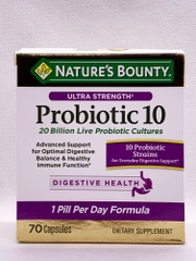Hỗ trợ hệ tiêu hóa và đường ruột Nature’s Bounty Advanced Probiotic 10 70 viên( đủ Bill)