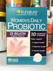 Viên uống men vi sinh hổ trợ sức khoẻ tử cung dành cho chị em phụ nữ Trunature Women’s Daily Probiotic 90 viên (Bill Mỹ)