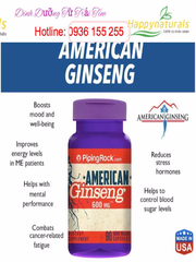 American Ginseng 600mg của Mỹ