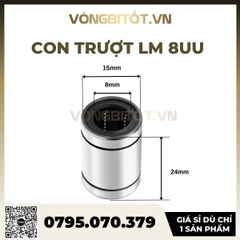 Con Trượt Tròn Ф8 (LM8UU/ LM8LUU)