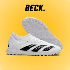Giày Bóng Đá Adidas Predator Accuracy.3 Trắng Vạch Đen Cổ Lửng TF