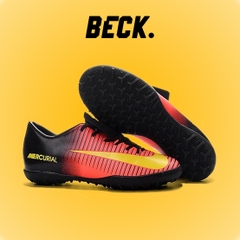 Giày Bóng Đá Nike Mercurial Vic 6 Đỏ Vạch Vàng Lưỡi Gà Liền TF