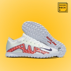 Giày Bóng Đá TQ Nike Air Zoom Mercurial Vapor 15 Elite Trắng Đỏ Cổ Lửng V2 TF