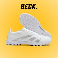 Giày Bóng Đá Trẻ Em Adidas Predator 24 Elite Trắng Xám Đế Đệm TF