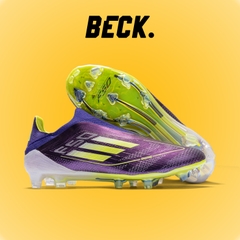 Giày Bóng Đá Adidas F50 Elite Laceless Messi Fast Reborn Tím Xanh Chuối Không Dây FG