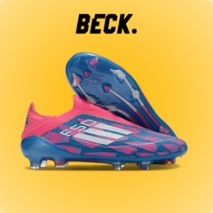Giày Bóng Đá Adidas F50 Elite Laceless Hồng Xanh Không Dây FG