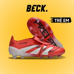 Giày Bóng Đá Trẻ Em Adidas Predator 25 Elite Tongue Đỏ Vạch Trắng HQ FG