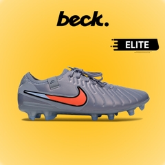 Giày Bóng Đá Nike Tiempo Legend 10 Elite Xám Vạch Đỏ Cổ Lửng FG