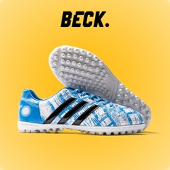 Giày Bóng Đá 3 Sọc Toni Kroos Pro Max Loại 1 - Trắng Xanh Biển