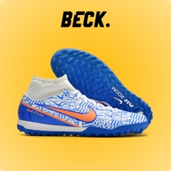 Giày Bóng Đá Trẻ Em Nike Mercurial Superfly 9 Academy CR7 Xanh Biển Cổ Cao V2 TF