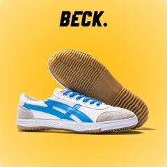 Giày Bata Chính Hãng Warrior Siêu Phủi Trắng Viền Xanh Biển, Tặng Tất