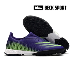 Giày Bóng Đá Adidas X Ghosted.3 Tím Vạch Xanh Lá HQ TF