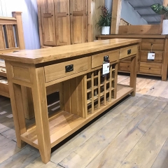 Bàn trang trí - Kệ rượu gỗ sồi mỹ D160/180 Bàn trang trí - Kệ rượu gỗ sồi mỹ D160/180