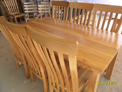 Bộ Bàn Ăn Gỗ Sồi - 6 Ghế Mặt Gỗ Nan Quạt Bộ Bàn Ăn Gỗ Sồi - 6 Ghế Mặt Gỗ Nan Quạt