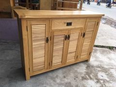 Tủ giày 4 cánh gỗ sồi mỹ 1m4 Tủ giày 4 cánh gỗ sồi mỹ 1m4