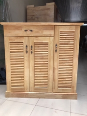 Tủ Giày Lá sách Gỗ Cao Su 3 Cánh - 1M Tủ Giày Lá sách Gỗ Cao Su 3 Cánh - 1M