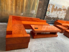 Bộ Sofa góc hộp gỗ hương đá