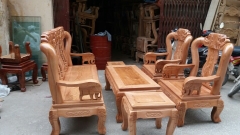 ​​Bộ bàn ghế giả cổ minh quốc voi gỗ sồi nga