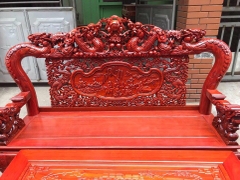Bộ bàn ghế rồng mai gỗ hương đỏ nam phi