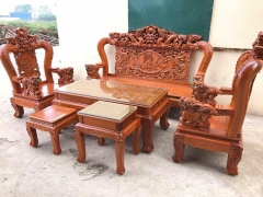 Bộ bàn ghế rồng phượng,rồng mai gỗ hương đá