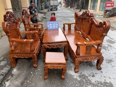 Bộ bàn ghế kiểu louis pháp gỗ gõ đỏ Bộ bàn ghế kiểu louis pháp gỗ gõ đỏ