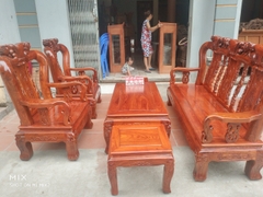 ​Bộ bàn ghế quốc đào gỗ hương vân