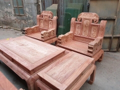 Bộ bàn ghế như ý tay voi cả con gỗ hương đá
