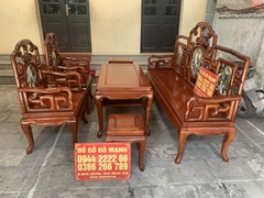 Bộ bàn ghế giả cổ kiểu móc mỏ gỗ hương đỏ lào Bộ bàn ghế giả cổ kiểu móc mỏ gỗ hương đỏ lào