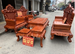 Bộ Bàn Ghế Tân Cổ Điển Hoàng Gia Đục 2 Mặt Gỗ Hương Đá Bộ Bàn Ghế Tân Cổ Điển Hoàng Gia Đục 2 Mặt Gỗ Hương Đá