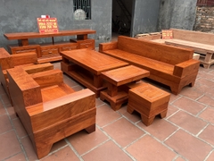 Bộ bàn ghế sofa đối gỗ hương đá
