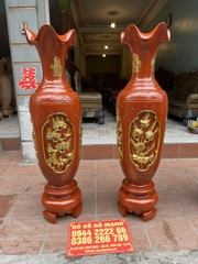 Siêu phẩm lục bình dát vàng , đục kênh bong gia công bằng tay Siêu phẩm lục bình dát vàng , đục kênh bong gia công bằng tay