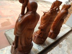 Bộ Ba Tượng Tam Đa Gỗ Hương Đỏ,Hương Lào Bộ Ba Tượng Tam Đa Gỗ Hương Đỏ,Hương Lào