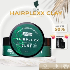 Sáp vuốt tóc HAIRPLEXX CLAY (cho tóc dày cứng) - Giữ Nếp Mạnh Mẽ & Không Bóng 80g (2.7 oz) | TAGO