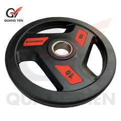 Bánh tạ đĩa chất liệu thép 10kg bọc cao su phi 50mm Kingbox-D