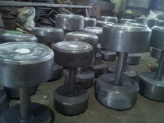 Tạ tay gang đúc liền khối tay đòn inox dành cho phòng gym